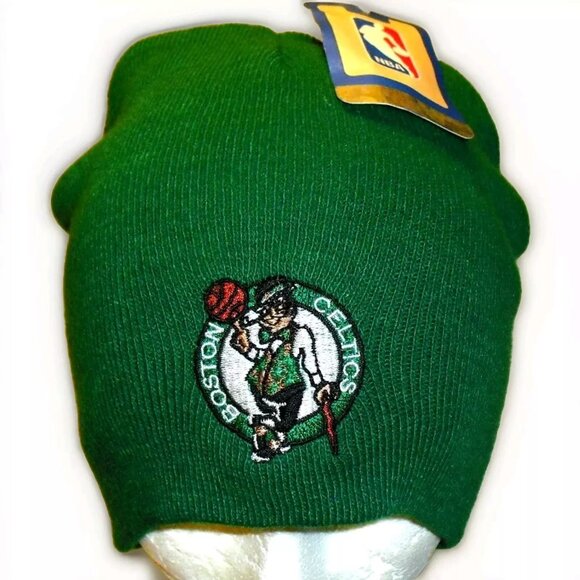 Boston Celtics Mens Adult Green Beanie Winter Hat Cap New Tags Nba - Picture 1 of 2